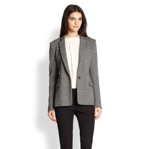 Theory Dancey Kenmore grey knit will blazer coat